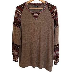 BloomChic Boho Patterned Long Sleeve Top